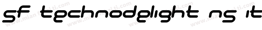 SF Technodelight NS Italic字体转换